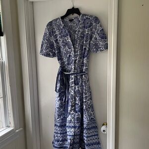 Navy and White Floral dress